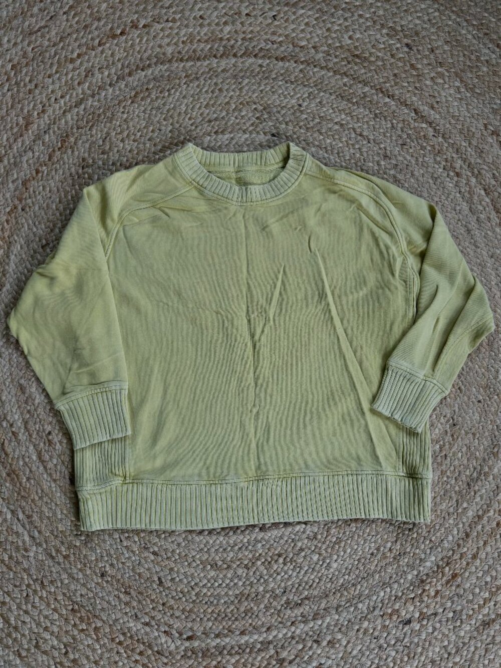 Distressed Lime Aerie Crewneck Sweatshirt